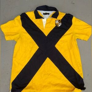 Tommy Hilfiger Yellow Black Polo Shirt with Bold Design